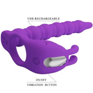 PRETTY LOVE - BLACKNEY ANELLI PER PENE CON SPINA VIBRATORE - immagine 5