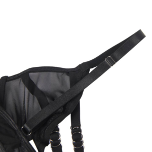 SUBBLIME - SET DUE PEZZI DI REGGISENO TRASPARENTE E STRISCE S/M - immagine 4