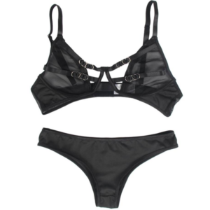 SUBBLIME - SET DUE PEZZI DI REGGISENO TRASPARENTE E STRISCE S/M - immagine 11