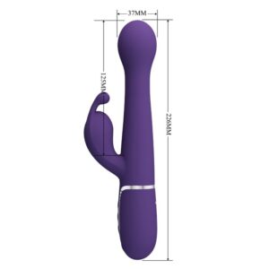 PRETTY LOVE - DEJON VIBRATORE RABBIT 3 IN 1 MULTIFUNZIONE VIOLA - immagine 8