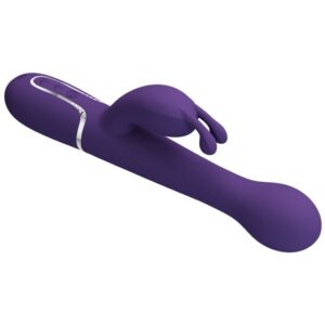 PRETTY LOVE - DEJON VIBRATORE RABBIT 3 IN 1 MULTIFUNZIONE VIOLA - immagine 7