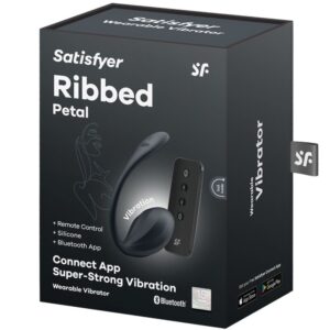 SATISFYER - RIBBED PETAL STIMOLATORE PUNTO G TELECOMANDO NERO APP GRATUITA - immagine 7