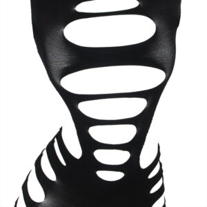 SUBBLIME - 952266 VESTITO ELASTICO A RETE MANICA LUNGA NERO TAGLIA UNICA - immagine 4