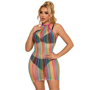 SUBBLIME - 952341 VESTITO A RETE ARCOBALENO TAGLIA UNICA - immagine 4