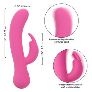 CALEXOTICS - FIRST TIME VIBRATORE CONIGLIO RICARICABILE ROSA - immagine 7