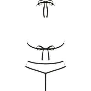 LIVCO CORSETTI FASHION - JIMENA LC 20216 REGGISENO + PERIZOMA NERO TAGLIA UNICA - immagine 4