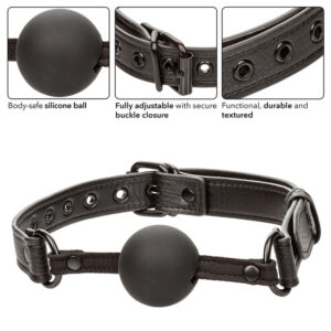 CALEXOTICS - NOCTURNAL BALL GAG SILICONE NERO - immagine 4