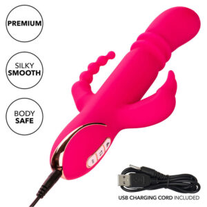 CALEXOTICS - JACK FANTASY VIBRATORE TRIPLO RISCALDATO ROSA CONIGLIO - immagine 8