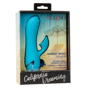 CALEXOTICS - SUNSET BEACH SEDUCER VIBRATORE E STIMOLATORE 10 FUNZIONI BLU - immagine 10