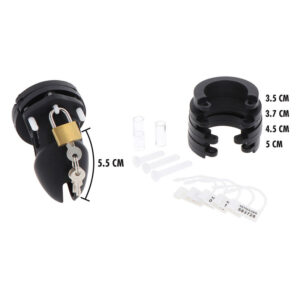 HIDDEN DESIRE - EXTREME GABBIA PER CAZZO IN SILICONE TAGLIA S NERA - immagine 3