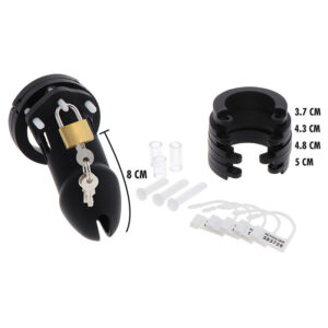 HIDDEN DESIRE - EXTREME GABBIA PER CAZZO IN SILICONE TAGLIA L NERA - immagine 3