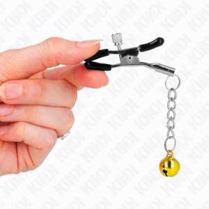 KINK - MORSETTI PER CAPEZZOLI CON PENDENTE JINGLE BELL ORO 6 CM - immagine 4