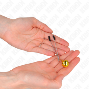 KINK - PINZE PER CAPEZZOLI A CAMPANA SOTTILE ORO 7 CM - immagine 3