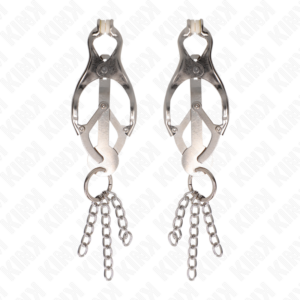 KINK - PINZE PER CAPEZZOLI TRIFOGLIO GIAPPONESE CON CATENINE ARGENTO - immagine 2