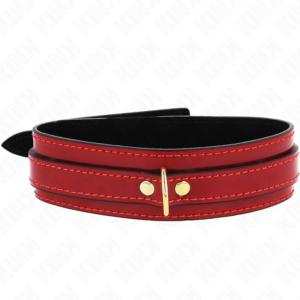 KINK - COLLANA REGOLABILE ROSSO VINO CON DETTAGLI ORO 29-42,5 CM X 4 CM - immagine 4