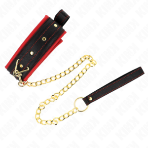 KINK - COLLARE CON GUINZAGLIO IN TESSUTO TINTO REGOLABILE 33-48 CM X 5,7 CM - immagine 3
