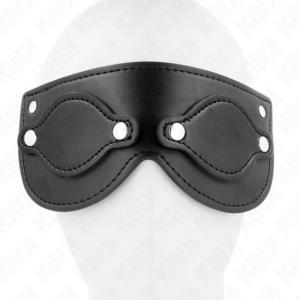 KINK - MASCHERA IN SIMILPELLE CON COPRI OCCHI RIMOVIBILI 22 x 9 CM - immagine 4