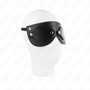 KINK - MASCHERA IN SIMILPELLE CON COPRI OCCHI RIMOVIBILI 22 x 9 CM - immagine 3
