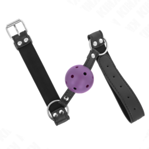 KINK - PALLA TRASPIRANTE BAVAGLIO 4 CM CON DOPPIO RIVETTO VIOLA 62,5 x 2,5 CM REGOLABILE 42-58 CM - immagine 2