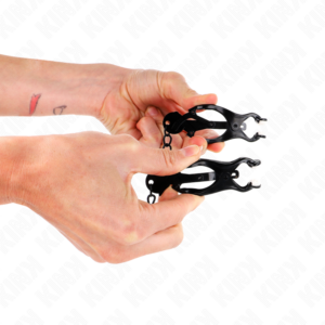 KINK - PINZE PER CAPEZZOLI TRIFOGLIO GIAPPONESE CON CATENA NERA 30 CM - immagine 3