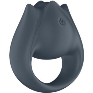 SATISFYER - PERFECT PAIR 2 MULTIVIBRATORE 2 IN 1 ANELLO PER PENE E STIMOLATORE PER DITA GRIGIO - immagine 5