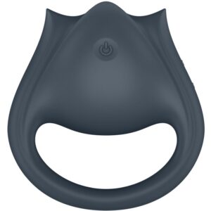 SATISFYER - PERFECT PAIR 2 MULTIVIBRATORE 2 IN 1 ANELLO PER PENE E STIMOLATORE PER DITA GRIGIO - immagine 4