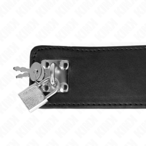 KINK - COLLANA CON CINTURA 65 CM CON CINTURINO LARGO NERO REGOLABILE 33,5-41 CM X 5 CM - immagine 6