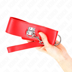KINK - COLLANA CON CINTURA 65 CM CON LARGO CINTURINO ROSSO REGOLABILE 33,5-41 CM X 5 CM - immagine 4