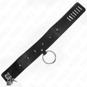 KINK - COLLANA 65 CM CON GUINZAGLIO CON BORCHIE ARGENTO MODELLO 2 REGOLABILE 36-43 CM X 5 CM - immagine 7