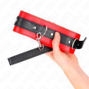 KINK - COLLARE CON CINTURA 65 CM CON CINTURINO ROSSO 54 X 4,5 CM - immagine 4