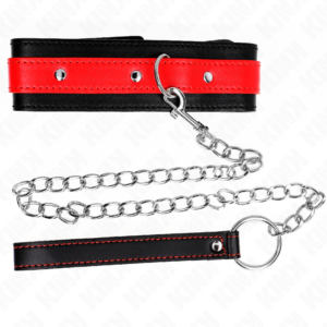 KINK - COLLANA CON CINTURINO ROSSO 65 CM REGOLABILE 36-43 CM X 5 CM - immagine 5