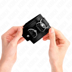 KINK - RESISTENZA DA POLSO CON 3 ANELLI A D REGOLABILE NERO 17,5-25 CM X 6 CM - immagine 3