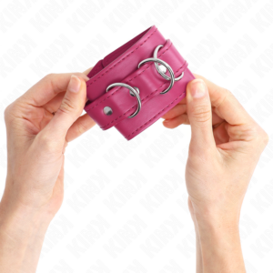 KINK - RESISTENZA DA POLSO CON 3 ANELLI A D REGOLABILE ROSA 17.5-25 CM X 6 CM - immagine 3