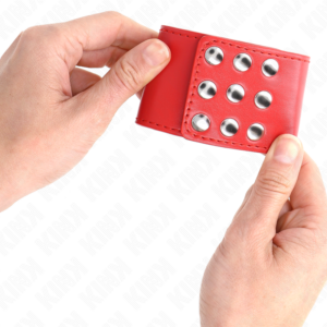 KINK - RESISTENZA DA POLSO CON CHIUSURA A SCATTO ROSSO REGOLABILE 19-24 CM X 5,5 CM - immagine 3