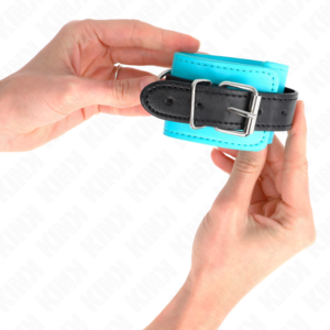 KINK - RESISTENZA DA POLSO CON GANCIO BLU IMBOTTITO IN PELLICCIA REGOLABILE 20-28 CM X 5,5 CM - immagine 3