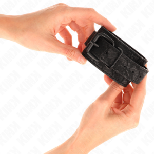 KINK - POLSI RICOPERTI DI PIZZO SCURO REGOLABILI NERO 19-26 CM - immagine 3