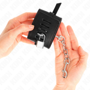 KINK - RESISTENZA DA POLSO DELUXE CON BLOCCAGGIO NERO REGOLABILE 14,5-21 CM X 6 CM - immagine 3