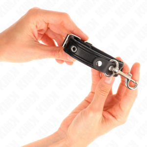 KINK - MINI BRACCIALETTI NERI CON BORCHIE REGOLABILI 16-22 CM X 2 CM - immagine 3