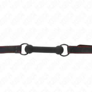 KINK - BONE GAG CON CINTURINO IN SIMILPELLE NERO REGOLABILE 41-57 CM - immagine 3