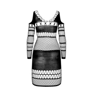 PASSION - BS 105 BODYSTOCKING NERO TAGLIA UNICA - immagine 4