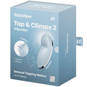 SATISFYER - TAP & CLIMAX 2 VIBRATORE E STIMOLATORE BLU - immagine 7