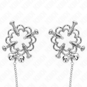 KINK - PINZE PER CAPEZZOLI A FIORE IN METALLO CON CATENA - immagine 2