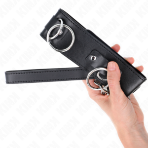 KINK - COLLANA CON GUINZAGLIO 65 CM 3 MODELLO ANELLI 2 REGOLABILE 36-43 CM X 5 CM - immagine 5