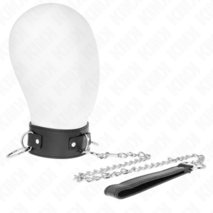 KINK - COLLANA CON GUINZAGLIO 65 CM 3 MODELLO ANELLI 2 REGOLABILE 36-43 CM X 5 CM - immagine 3