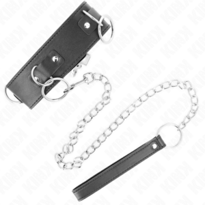 KINK - COLLANA CON GUINZAGLIO 65 CM 3 MODELLO ANELLI 2 REGOLABILE 36-43 CM X 5 CM - immagine 4