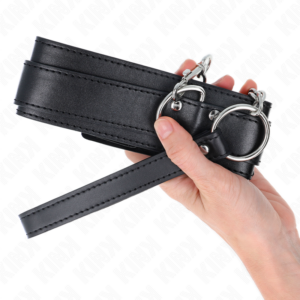 KINK - COLLANA CON CINTURINO 65 CM FIBBIE ARGENTO REGOLABILE 33-46 CM X 5,5 CM - immagine 4