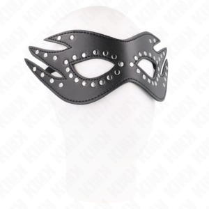 KINK - MASCHERA IN SIMILPELLE CON RIVETTI MODELLO 3 26 x 9,5 CM - immagine 3