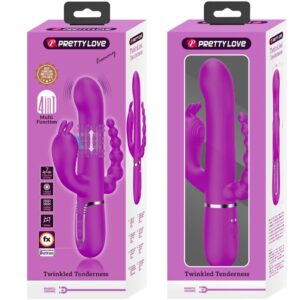 PRETTY LOVE - CAMMY VIBRATORE TRIPLO MULTIFUNZIONE 4 IN 1 ROSA - immagine 10