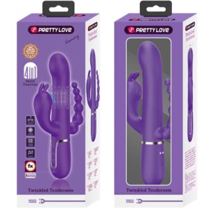 PRETTY LOVE - CAMMY VIBRATORE TRIPLO MULTIFUNZIONE 4 IN 1 VIOLA - immagine 9