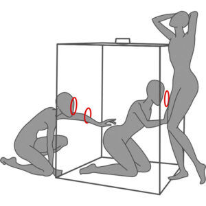 SECRET DOME - KINK CLUB CABIN SCANDALE NERO E ROSSO - immagine 7